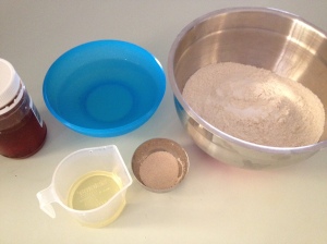 Clean Pizza Dough Ingredients: Wholemeal flour, salt, yeast, oil, honey and warm water